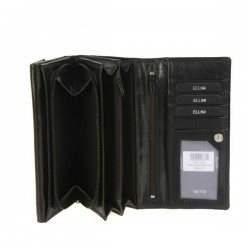 Černá dámská kožená peněženka ELLINI  TD-51-068L